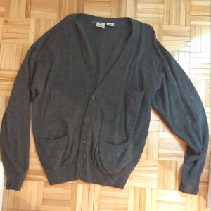 Men 100% lambswool cardigan size M